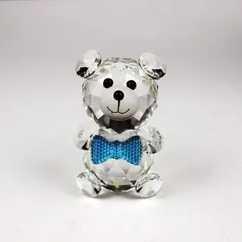 Frumos Mic Minunat Cristal Ursul Figurine de Animale de Nunta Cadouri de Craciun Teddy Bear Botezătorul Cadou Home Decor
