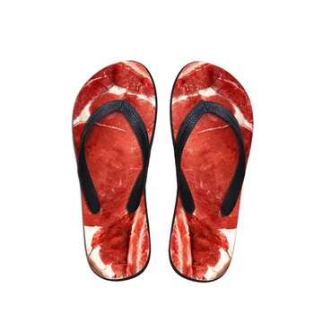INSTANTARTS Mens Casual, de Plaja, Flip-flops Creative 3D Carne de Cauciuc de Design Apă Papuci de casă pentru Bărbați Vară Non-alunecare Moale Flip Flops