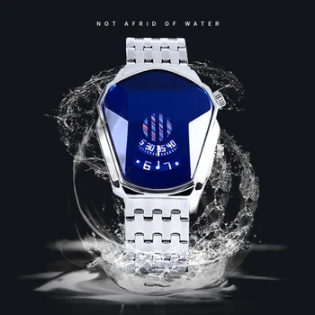 Diamant Stil Cuarț Ceas rezistent la apa de Moda Bandă de Oțel Cuarț Ceas pentru Bărbați Femei K2