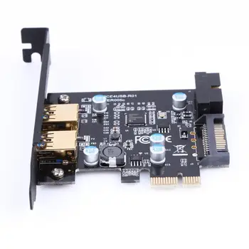 Super viteza PCI-E USB 3.0 cu USB 2 Porturi PCI Express Card de Expansiune 19-Pin Conector de Alimentare suport PCIE 1X, 4X, 8X, 16X
