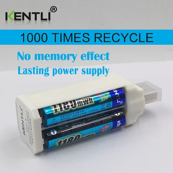 KENTLI 1.5 v 1180mWh aaa Baterii Reincarcabile cu Litiu + 4 Sloturi Încărcător pentru termometru sau Telecomanda Jucarii Electronice