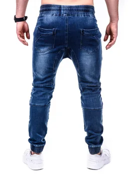 2020 Nouă Europene și Americane Bărbați Stretch Spălare Denim Casual, pantaloni de Trening cu Fermoar Buzunare Skinny Jeans Barbati