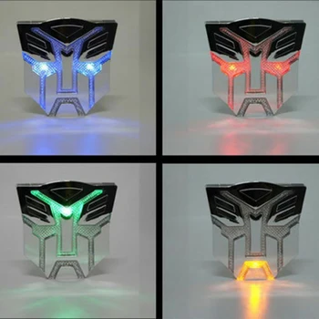 2020 Masina Noua 3D LED Lumina pentru Transformers autobot Insigna Emblema Grila Accesorii Decal Autocolant cu ridicata picătură de transport maritim