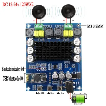 2*120W, Bluetooth dual TPA3116D2 Putere Subwoofer Bord Amplificator 2 Canale TPA3116 Audio Stereo egalizator pentru Acasă Difuzor