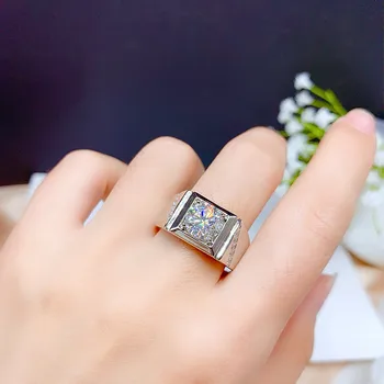 Moda AAA zircon moissanite pietre pretioase diamante inele pentru bărbați aur alb de 18k culoarea silver bague bijuterii trupa de nunta, cadouri de noi