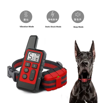 Zgarda de dresaj 500M sunet Șoc Electric Anti-Coaja de la Distanță, rezistent la apa usb Reîncărcabilă LCD câini de formare reglabil PO045