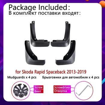 4BUC pentru Skoda Rapid Spaceback Hatchback 2013~2019 Aripile apărătoare de noroi Fender aripă apărătoare de noroi Accesorii Auto 2018