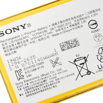 Sony Original Inlocuire Baterie de Telefon Pentru SONY Xperia Z5 Premium Z5P Dual E6853 E6883 LIS1605ERPC Autentic Baterie 3430mAh