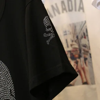 Hot de Diamante de imprimare cu maneci Scurte T-shirt femei haine de Vară 2020 Noua moda liber din bumbac, Pulovere casual, o-neck Tricouri topuri