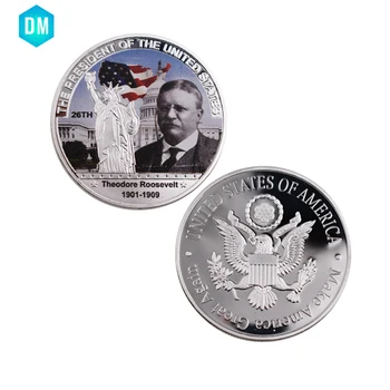 Acasă Metalice Decorative Meserii Theodore Roosevelt NE-a 26-lea Președinte Monede de Argint opera de Arta pentru Copil Colecții