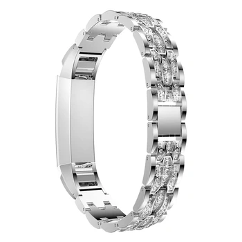 En-gros de Cristal curea din Otel Inoxidabil Curea Diamant Trupa încheietura mâinii watchband Pentru Fitbit alta alta HR bratara bratara smartwatch