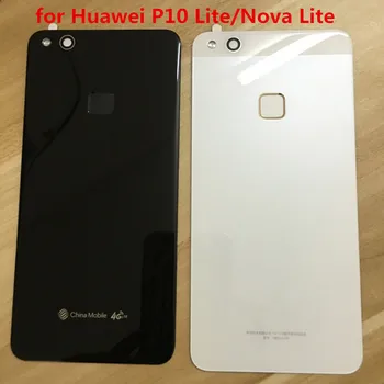 Pentru Huawei P10 Lite/Nova Lite Capac Baterie Spate Geam Usa Spate de Locuințe Caz + cu Amprentă pentru Huawei P10 Lite