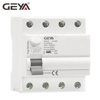 GEYA GYL9 Tip RCD Curent Rezidual Circuit Breaker ELCB 4Pole 40A 63A RCD ELCB Detecta Pulsează DC Curent Rezidual
