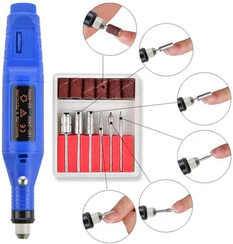 1Set Electric Profesional de Unghii Mașină de Găurit Kit Manichiura Aparat Nail Art Pen Pedichiura pila de Unghii Nail Art Tools Kit