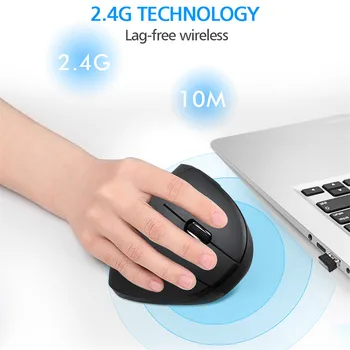 Mouse-ul fără fir Ergonomic Vertical Mouse Wireless de 2.4 Ghz Mause Soareci 800/1200/1600 DPI USB Mouse de Calculator Pentru Laptop, Desktop PC