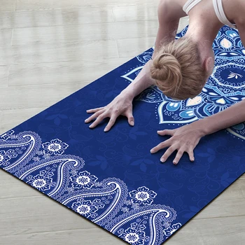 183CMx68CMx6MM Non-alunecare Mat Yoga piele de Căprioară Naturale Respirabil iute Uscat TPE Gimnastica Exercitarea Mat Pilates Corpul Liniile de Aliniere