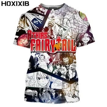 HOXIXIB Fairy Tail Tricou Bărbați Vară Sport de Imprimare 3D Anime Etherious Natsu Dragneel Femei Tricou Harajuku Plaja Unisex Haine