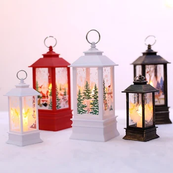 LED-uri de Craciun Felinar Rustic Lumina Decoratiuni Baterii Lumânare Lampa Ornamente pentru Pomul de Crăciun Moș Crăciun Elan Lampa Noua