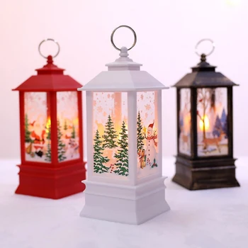 LED-uri de Craciun Felinar Rustic Lumina Decoratiuni Baterii Lumânare Lampa Ornamente pentru Pomul de Crăciun Moș Crăciun Elan Lampa Noua