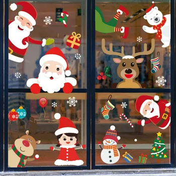 50*70cm Fulg de nea, om de Zăpadă de Crăciun geamuri Autocolante Decor din PVC Detașabil de Perete Decalcomanii de Anul Nou DIY Acasă de Crăciun Autocolant