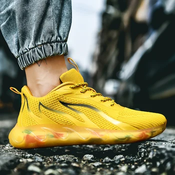 New flame Mesh Mens Aer Formatori Pantofi de Funcționare Respirabil Amortizare Trekking Adidasi de Fitness în aer liber Sport pantofi de Jogging
