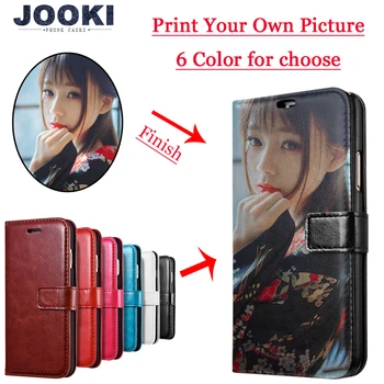 Personalizate de Imprimare Foto DIY Personaliza imaginea Cazul în care Telefonul Pentru Huawei P8 P20 P20 lite Pro V9 Y9 Y6 Y7 2018 Onoarea 10 Flip Cover