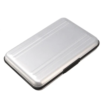 Aluminiu 8 în 1 Micro-SD Card de Memorie SDHC de Depozitare geanta de transport Protector de Argint