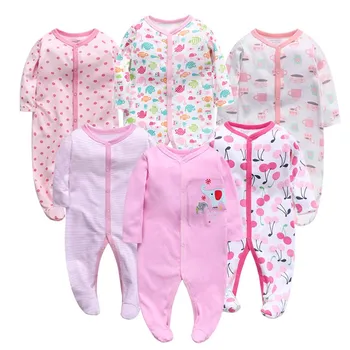 6PCS/LOT Salopetă pentru Copii cu Maneca Lunga din Bumbac salopeta Nou-născuți haine Roupas de bebe băieți fete salopeta&îmbrăcăminte