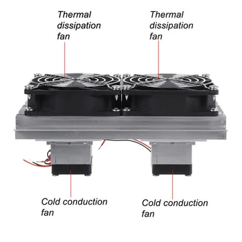 1buc Termoelectric Peltier Refrigerare DC12V Cooler Semiconductoare Aer Conditionat Dual Ventilator de Răcire Sistem de Accesorii DIY Kit