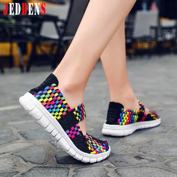 Țese Platforma Adidasi Lumină Moale pentru Femei Pantofi Sport Respirabil Rularea Pantofi pentru Femei Pantofi pentru Vara Multicolor Mama Pantofi Q13