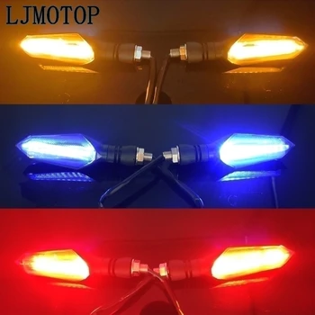 Universal Motocicleta LED-uri Lampa de Semnalizare Secvențială Curge Flash Indicator Lumini de Chihlimbar Lumină de Funcționare
