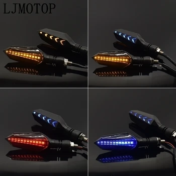 Universal Motocicleta LED-uri Lampa de Semnalizare Secvențială Curge Flash Indicator Lumini de Chihlimbar Lumină de Funcționare