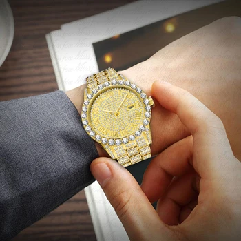 MISSFOX Bărbați Ceas de Aur Cuarț Oțel Roșu Cadran Ceas de mână de Brand de Top de Lux Impermeabil de sex Masculin Ceasuri Relogio Masculino Ceas