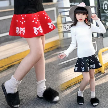 TONGMAO Primăvara și Toamna Îmbrăcăminte pentru Copii Fata Fusta Copii Model Fluture Sălbatic Bottom Printesa Tricot Mini-Fusta TUTU