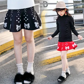 TONGMAO Primăvara și Toamna Îmbrăcăminte pentru Copii Fata Fusta Copii Model Fluture Sălbatic Bottom Printesa Tricot Mini-Fusta TUTU