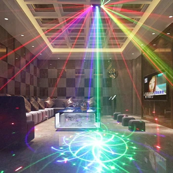 Disco LED Laser Stroboscop Lumina DMX512 Control Inteligent RGBW Efecte de Scena de Iluminat Proiector Pentru Vacanta de Craciun DJ KTV Muzica de Petrecere