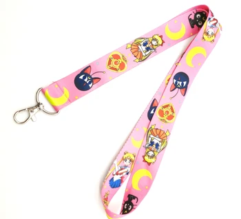 Vânzare Fierbinte! desene animate Sailor Moon Curea Curea de Gât Card de Autobuz de IDENTITATE Titularilor Cu Cheie Lanț