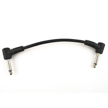 6 x Chitara Electrica Cabluri de 6 inch 1/4 Unghi Drept Efect Pedala Patch Cord Negru