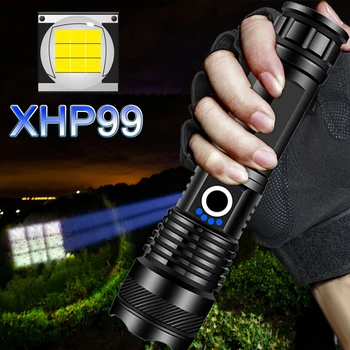 Droshipping 9 Core Xhp99 Puternic Lanterna Led-Uri Usb Reîncărcabilă Acumulator 26650 Zoomable Xhp50 Torță De Lumină Lampă Felinar Camping