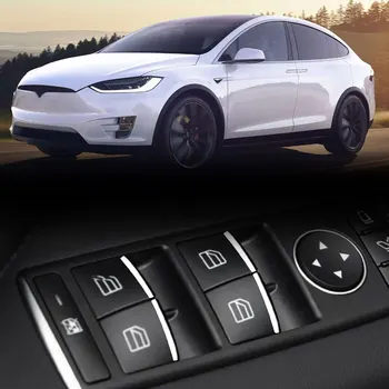 Auto Styling 7Pcs/Set pentru Tesla Model S - 2020, Ferestre, Uși Lift Butonul Autocolante ABS Cromate Capac Accesorii Jameo Auto
