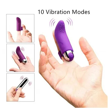 Electric Degetul Vibratoare pentru Masaj 10 moduri de vibrație de San Masaj Stimulator de Îngrijire a Sănătății pentru Adulti Jocul Jucarii