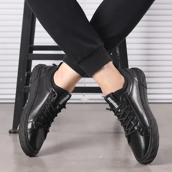 Misalwa De Lux Barbati Albi Din Piele Casual Sneaker Tineri Adolescent Petrecere A Timpului Liber La Modă Stradă Pantofi De Moda Primavara Toamna De Înaltă Calitate
