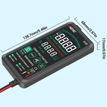 618A/B/C Multimetru Digital Smart Touch DC Analog Bar True RMS Auto Tester Profesional Tranzistor Condensator NCV Testere Metru