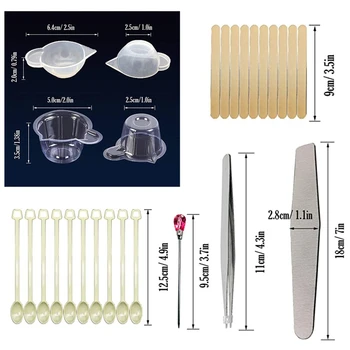 66Pcs Cristal Rășină Epoxidică Mucegai Kit DIY Artizanat Bijuterii Instrumente de a Face cu Silicon de Măsurare Cupa de Amestecare Cupe Penseta