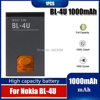 1 buc 1000mAh BL-4U BL4U BL 4U Li-ion Baterie de Telefon pentru Nokia 3120c 5250 206 515 5330 5530XM 5730 XpressMusic 6212c