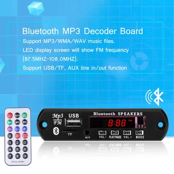 Onever Wireless Bluetooth Transmițător FM Car Kit Player 12V MP3 WMA Decoder Bord Modul Audio USB, TF, Bluetooth Radio Difuzoare