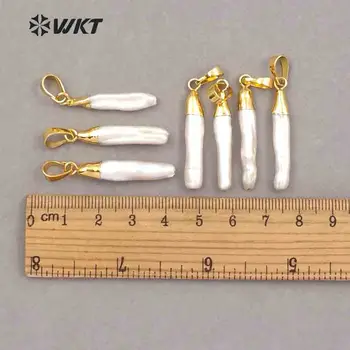 WT-P970 5pcs en-Gros Stick Perla Pandantiv de aur galvanizare,Dimensiune 5*30mm Farmec Perle pentru a Face Bijuterii