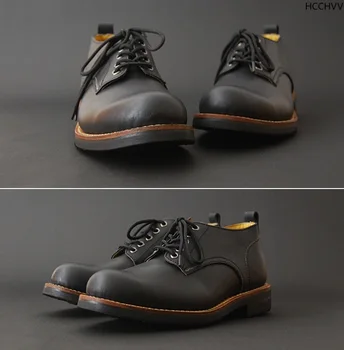 Vintage piele barbati piele de căprioară pantofi de piele de cusut curele de muncă pantofi casual pantofi pentru bărbați pantofi oxford pantofi pentru bărbați Nunta 8116