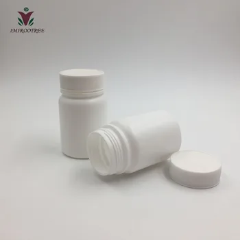 50+2sets 60cc HDPE Rotund Gol Farmaceutică Capsulă de Containere cu Capace pentru Ambalaje Farmaceutice, Plastic, Sticla de Pastile