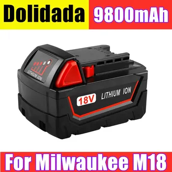Original 18V 9800mAh Replacemet Litiu-ion de 9,8 Ah Baterie pentru Milwaukee Xc M18 M18B Unelte cu acumulatori Baterii+Incarcator